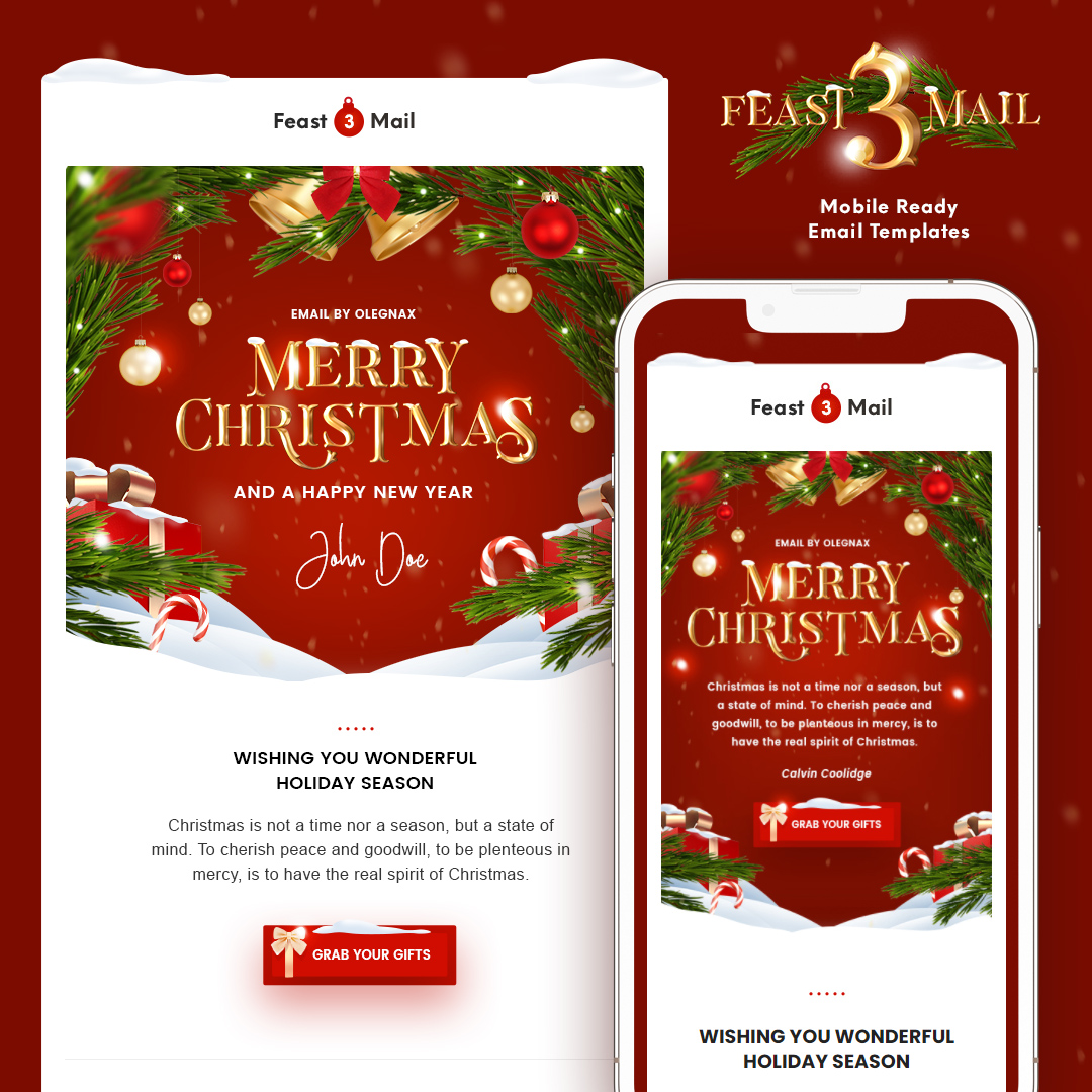 FeastMail 3 - Responsive Christmas Email Template - 1