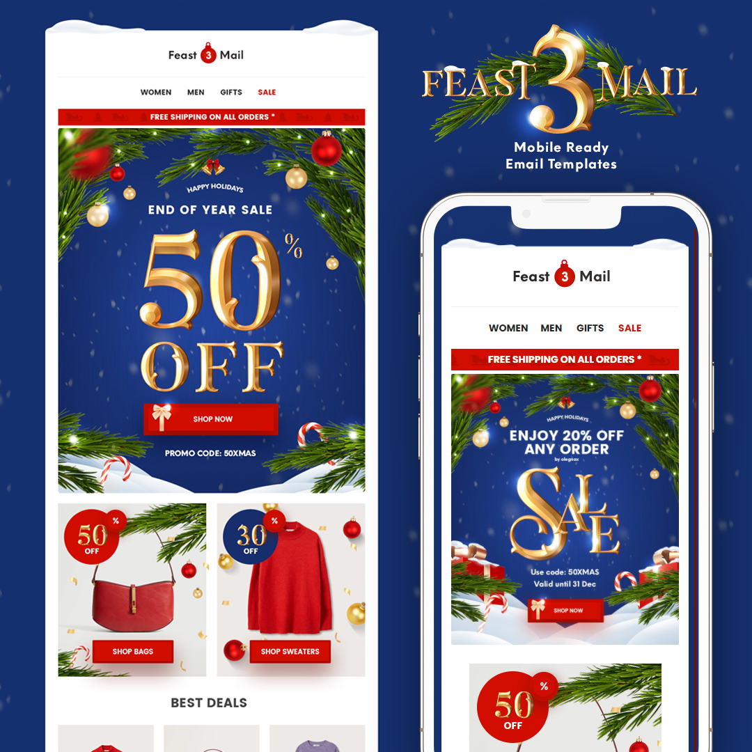 FeastMail 3 - Responsive Christmas Email Template - 2